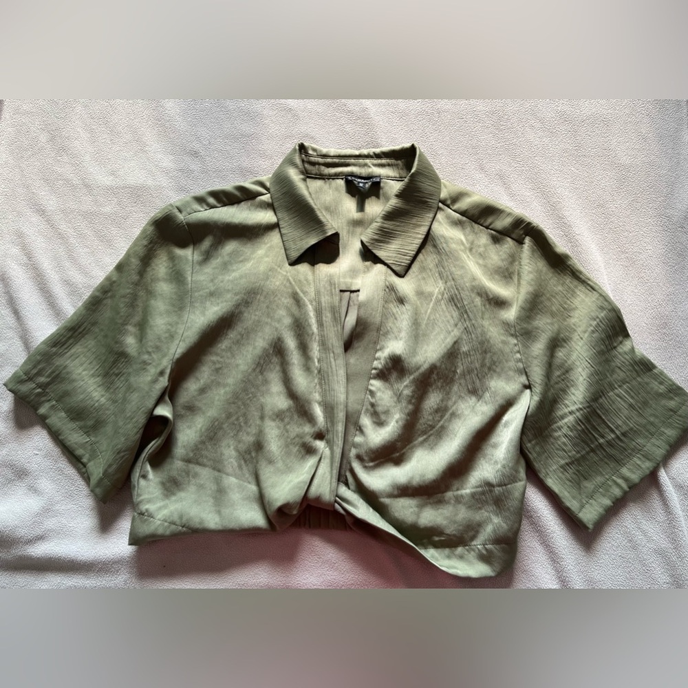 Crinkle Twisted Blouse Dynamite